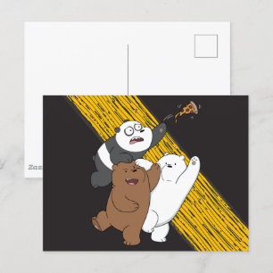 Vi är Bare Bears - Last Pizza Slice Vykort