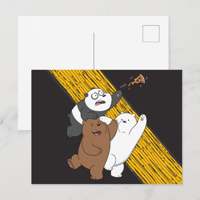 Vi är Bare Bears - Last Pizza Slice Vykort (Fram/baksida)