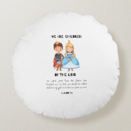 Vi är barn i Kung Cute Nursery Rund Kudde