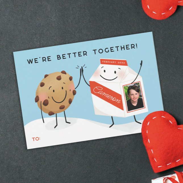 Vi är bättre tillsammans med Mjölk och Cookies Val Inbjudningar (Skapare uppladdad)
