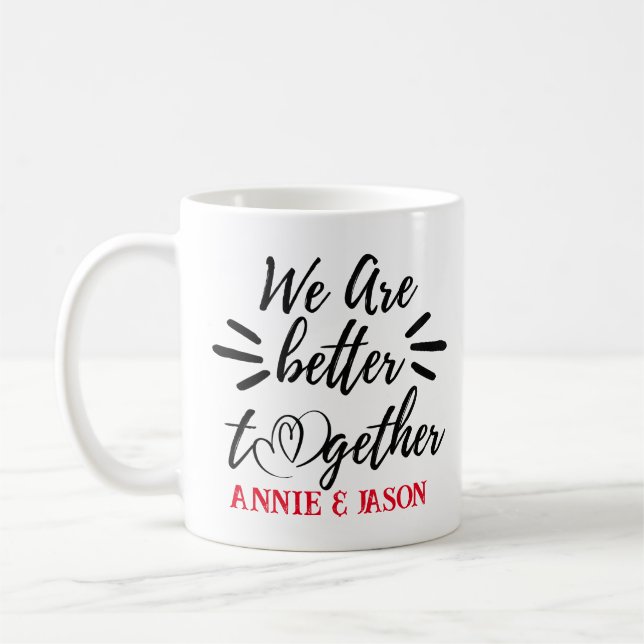 Vi är bättre tillsammans - Valentines day-kaffe Mu Kaffemugg (Vänster)