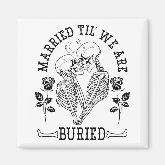 Vi är begravda Bride Groom Halloween. Magnet (Framsidan)