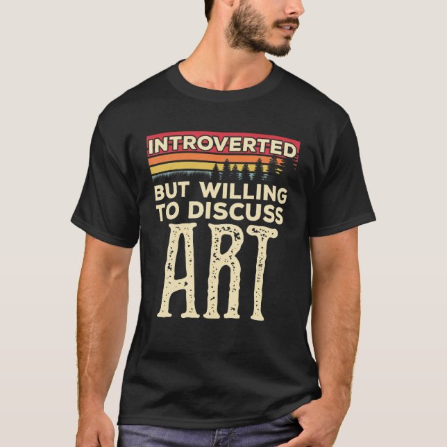 Vi är beredda att diskutera Art Funny Vinta T Shirt (Framsida)