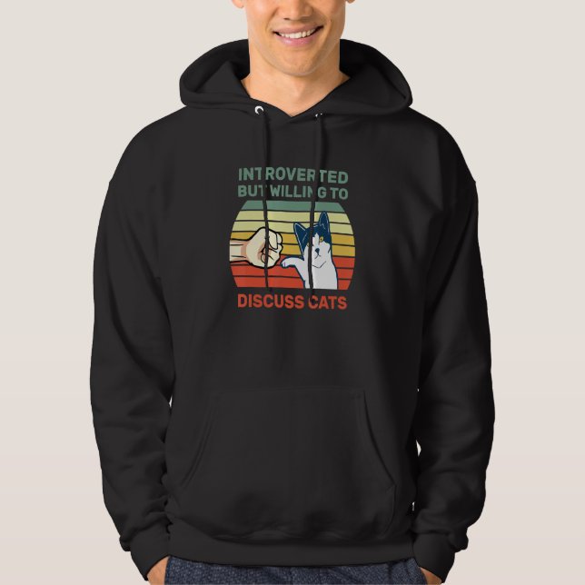 Vi är beredda att diskutera katter. hoodie (Framsida)
