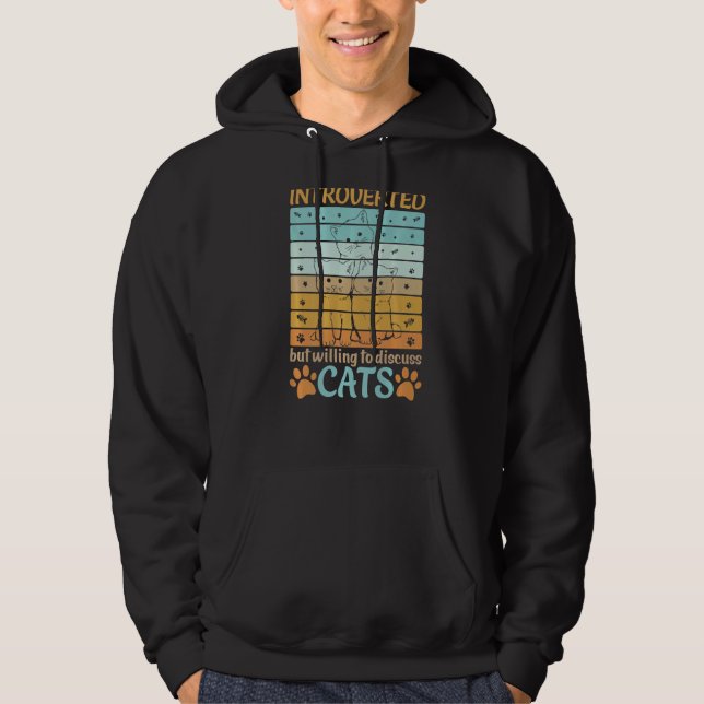 Vi är beredda att diskutera katter och katter. hoodie (Framsida)