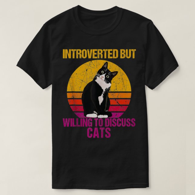 Vi är beredda att diskutera katter t shirt (Design framsida)