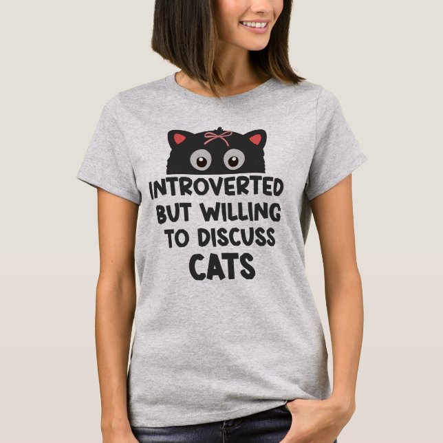 Vi är beredda att diskutera katter t shirt (Framsida)