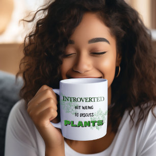 Vi är beredda att diskutera växter kaffemugg