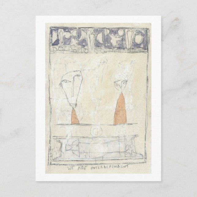 Vi är beroende av varandra vykort (Framsida)