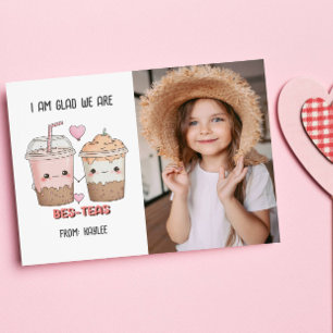 Vi är Bes-teas KID Valentines day Classroom PHOTO Anteckningskort
