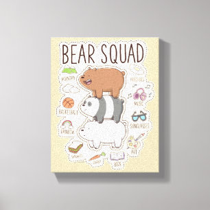 Vi är björnar - Bear Squad Journal-grafik Canvastryck