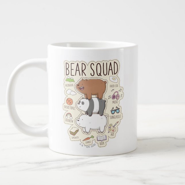 Vi är björnar - Bear Squad Journal-grafik Jumbo Mugg (Vänster)