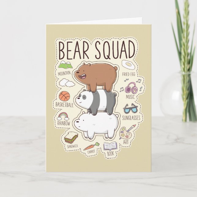 Vi är björnar - Bear Squad Journal-grafik Kort (Framsida)