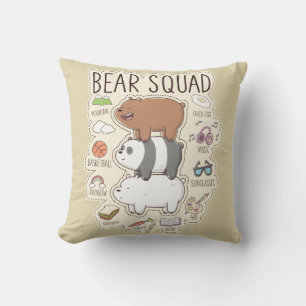 Vi är björnar - Bear Squad Journal-grafik Kudde
