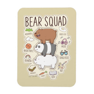 Vi är björnar - Bear Squad Journal-grafik Magnet