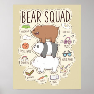 Vi är björnar - Bear Squad Journal-grafik Poster