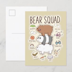 Vi är björnar - Bear Squad Journal-grafik Vykort