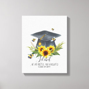 Vi är BUZISERADE! STUDENTEN Gift Personlig BEES Canvastryck