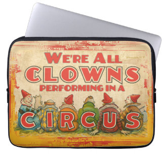 Vi är clowncirkuskarnival vintage kitsch humor laptop fodral