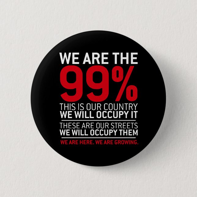 Vi är de 99% - 99 occupy wall street procentna knapp (Framsida)