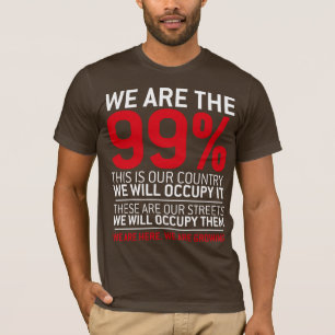 Vi är de 99% - 99 occupy wall street procentna t shirt