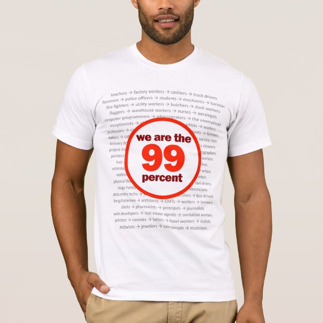 Vi är de 99 procentna t shirt (Framsida)