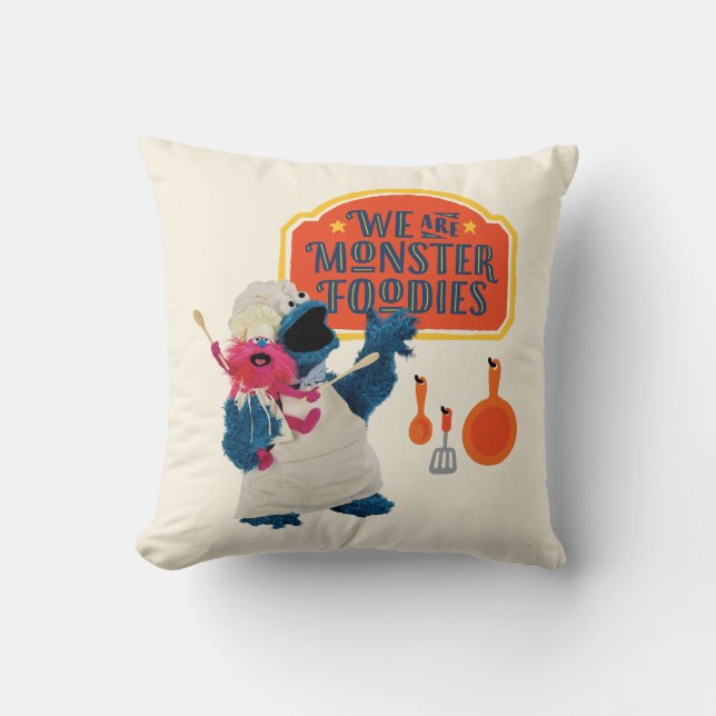 Vi är de monsterätande matgladarna kudde (Framsida)
