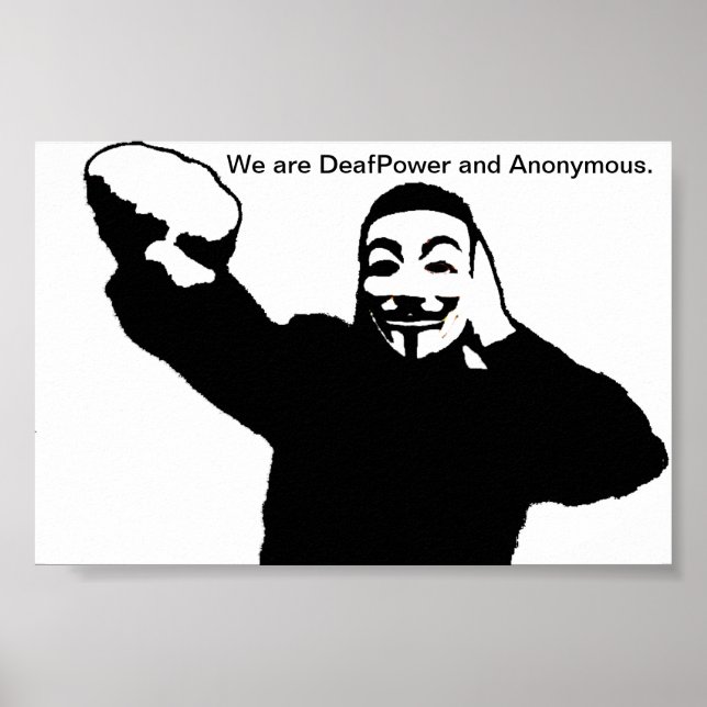 Vi är DeafPower och Anonymous. Poster (Framsidan)