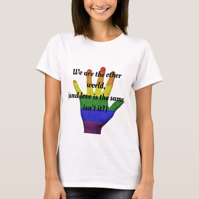 Vi är den andra världen t shirt (Framsida)