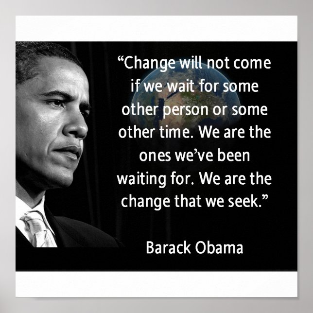 Vi är den förändring som vi eftersträvar poster (Framsidan)