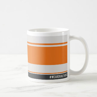Vi är den Railfans orangen och grå färgmuggen Kaffemugg