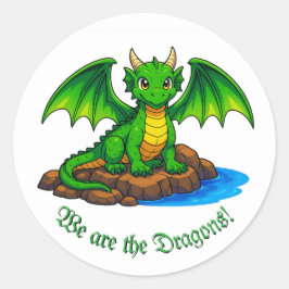 Vi är Dragons Runt Klistermärke