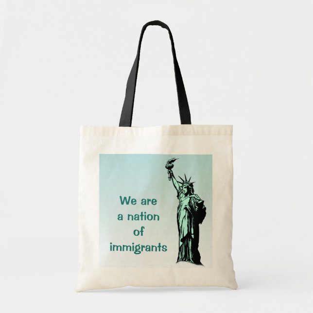 Vi är en nation av Immigration Tote Bag Tygkasse (Framsidan)