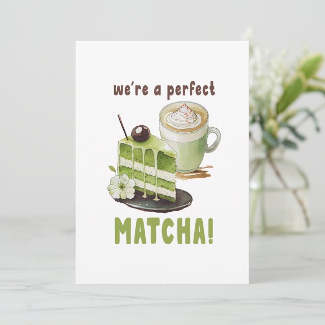 Vi är en perfekt MATCHA Inbjudningar (Stående Fram)