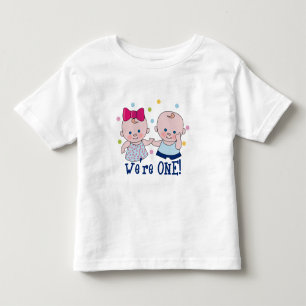 Vi är en pojke och en flicka på födelsedagskjorta t shirt