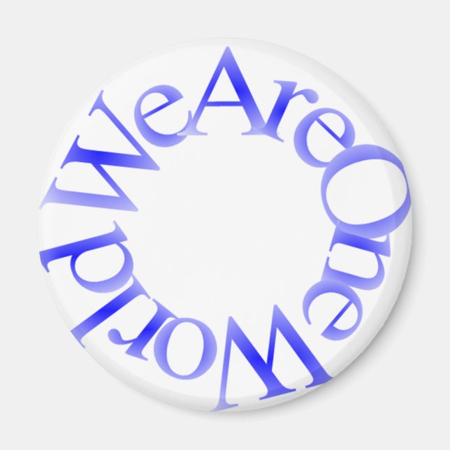 Vi är en värld (blå) magnet (Framsidan)