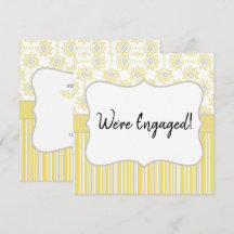 Vi är Engaged Bee-Gult och Grått Geometric