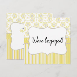 Vi är Engaged Bee-Gult och Grått Geometric