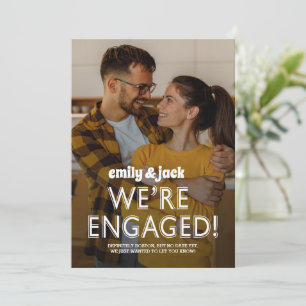 Vi är engagerad i Förlovningen Modern Photo Meddelande