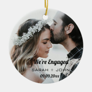 Vi är engagerade i fotot Personlig Ceramic Ornamen Julgransprydnad Keramik