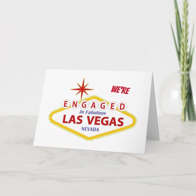 Vi är engagerade i Las Vegas-aviseringskort Meddelande (Framsida)