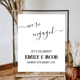 Vi är engagerade i Party som välkomnar minimalisti Poster