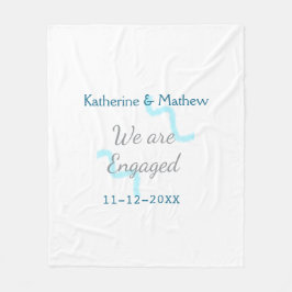 Vi är engagerade i snyggten spiral, blå grått fleecefilt