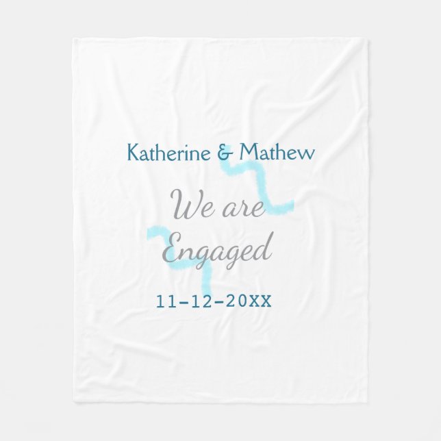 Vi är engagerade i snyggten spiral, blå grått fleecefilt (Framsidan)