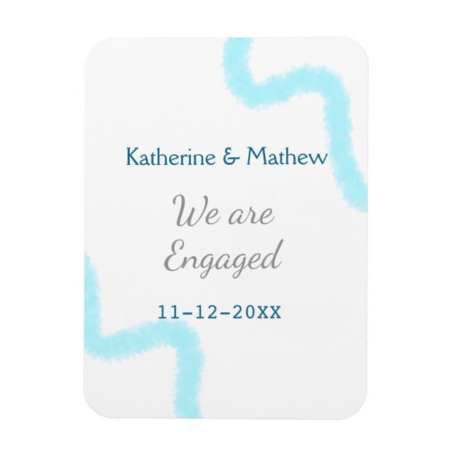 Vi är engagerade i snyggten spiral, blå grått magnet (Vertikal)