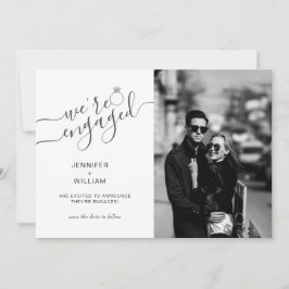 Vi är engagerade med ett pars fotoförlovning meddelande