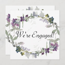 Vi är engagerade Watercolor Wildblommor Lavender
