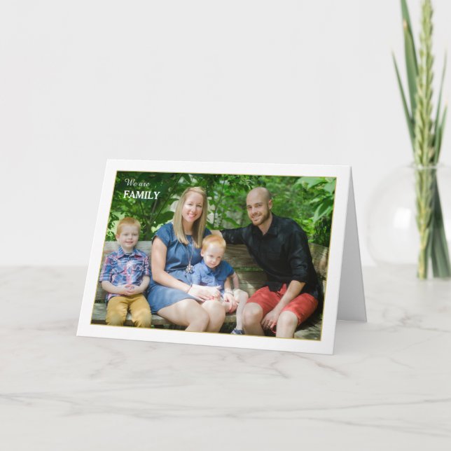 Vi är ett familjemappat fotokort meddelande (Framsida)