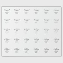 Vi är ett förlovat par namn romantisk stilfull enk