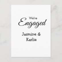 Vi är ett förlovat par namn romantisk stilfull enk